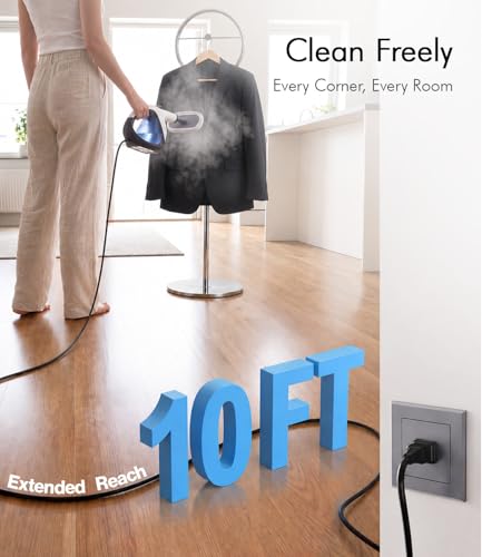 Image of Handheld Steam Cleaner for Home 3s Instant Heat-Up No Need to Wait, Upgrade 2 LB Light Weight Easy Refill Portable Steamer Cleaner for Furniture Couch Grout Walls Kitchenware (White)