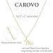 CAROVO Initial Necklaces for Women Dainty Gold Letter E Initial Necklace Pendant Simple Cute Necklaces for Gold Jewelry Gift for Women