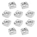 Juvielich 25pcs 304 Square Nuts M3 Metric Quadrilateral Nut Square Screw Nut 304 Stainless Steel Silver Insert Quadrant Lock Nut Square Machine Screw Nuts Fastener Silver Tone(Size:M3x5.4mmx2.4mm)