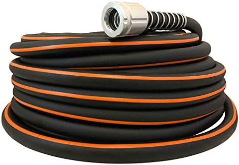 Flexon Flextreme Pro 5/8" x 50ft Performance Rubber Garden Hose – Heavy-Duty, Kink-Resistant, All-Weather Flexibility, Industrial-Grade Couplings, Durable Outdoor Watering Hose for Lawn & Garden - Thumbnail 4