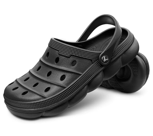 KEMISANT Men Clogs, Unisex Slip-on Yard Garden Shoes Mules Cleaner Shoes House Work Cushioned Supportive