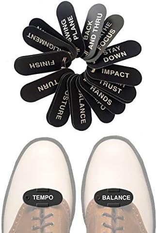 Golf Improvement Aid Swing Training Device | ShoeTips Easy Tips to Improve Your Golf Swing | Father’s Day Golf Gift | Accessory to Wear on Golf Shoes and Play Better Golf