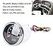Fockety 52mm 2inch Tachometer Gauge, 6000RPM 7 Color Backlights Car Tachometer with Hour Meter, 9-32V Universal Electric, RPM Meter Kit for Truck, Tractor, Car, RV (Black Dial Silver Cover CX6229)
