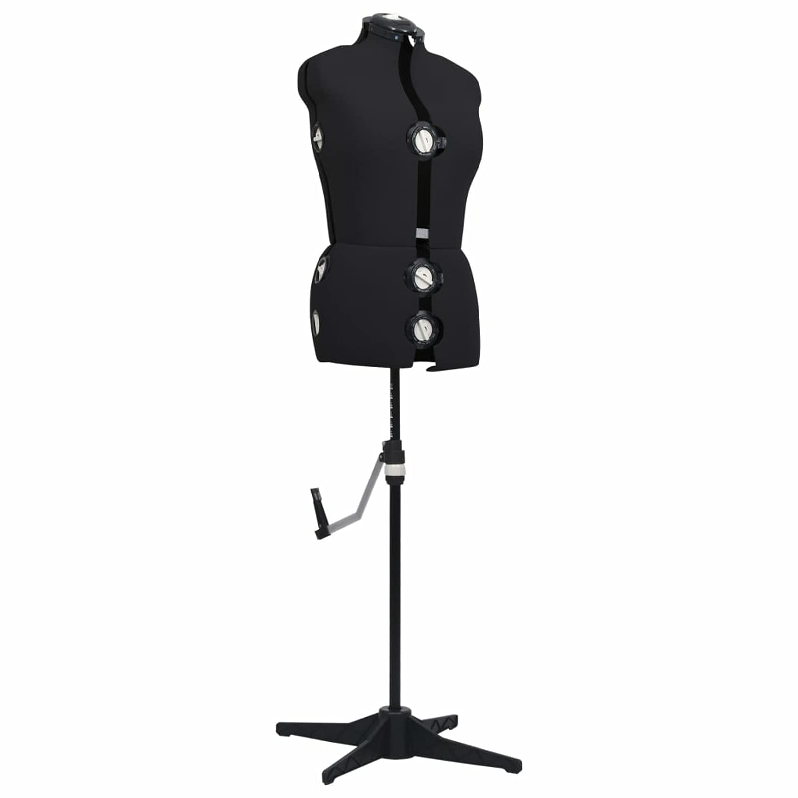 Maniquí de Sastre Ajustable para Diseñadores de Moda - Negro, Talla M/40-46