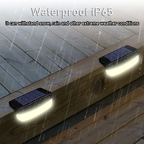 Biikoon Outdoor Step Lights Solar Deck Light Ip65 Waterproof Solar Fence Lights Dusk To Dawn Patio Decor Security Lights For Stairs Yard Pathway (Color : Warm White, Size : 4 Pack) #TOP2