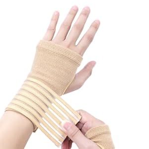 AOOWU Wrist Brace, 2 Pack Breathable Wrist Support Brace, Elastic Wrist Support with Strap, Wrist Compression Wrap, Adjustable Wrist Strap for Relieves Pain from Carpal Tunnel, Fractures, Sprains