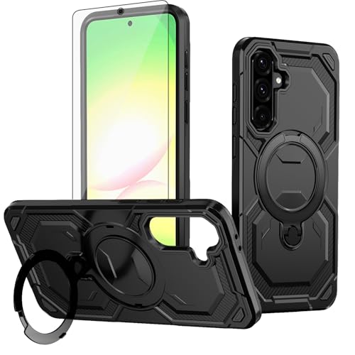 Coque Samsung Galaxy A56 5G anneau de support avec protection écran