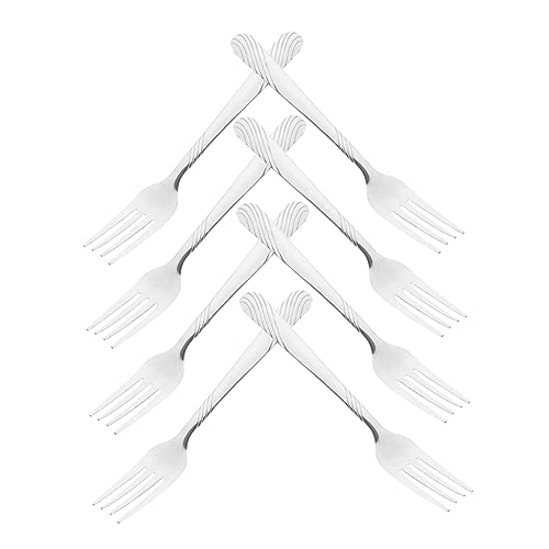 Garneck 8pcs Stainless Steel Tableware Giant Fork Huge Fork Serving Fork Appetizer Forks Stirring Fork Spaghetti Forks for Eating Silverware Flatware Western Food Fork Salad Food Fork