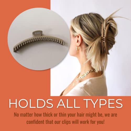 Kaxi- The Original Hold Everything Hair Claw Clip - Perfect For Thick And Thin Hair Straight, Wavy And Curly | Strong Clip With 52 Teeth & 7 Colors To Choose (Light Brown) #TOP2