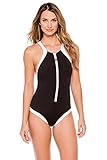 Seafolly Women's Block Party High-Neck One-Piece Swimsuit