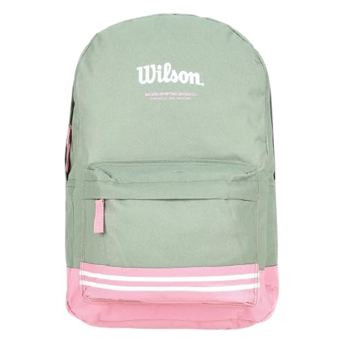 Mochila Wilson Casual Trabalho Faculdade Zíper Original Verde e Rosa Feminina