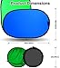 Chroma-Key Green Screen Backdrop, Collapsible Background Panel, Chromakey Blue Photo Backdrop for Photography, 2 in 1 Portable Foldable Photo Video Lightweight Studio Virtual Background, 5ft x 3.2ft