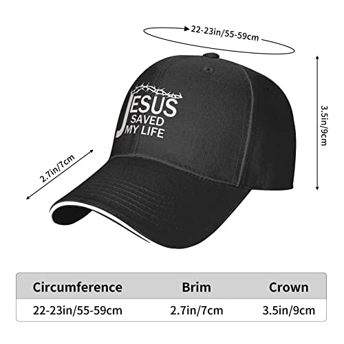 Jesus Christian Faith Cross Hats For Men Women Adjustable Dad Fishing Hat Trucker Baseball Cap For Running Outdoor Activities Casual Sports Sun Hat Black #TOP5