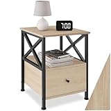 TELAIO IN ACCIAIO E BARRE LATERALI INCROCIATE: Il comodino moderno Falkirk ha un telaio in acciaio verniciato a polvere che gli conferisce robustezza e stabilità. Le barre laterali incrociate donano un tocco elegante e distintivo, che esalta il design industriale del comodino bianco. Un complemento perfetto per la tua camera da letto, che unisce resistenza e stile per un arredamento senza tempo per appoggiare il tuo libro, la sveglia o altro.