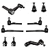 10 Piece Suspension Steering Kit for DODGE 2WD RAM 1500 Inner & Outer Tie Rod Ends, Upper & Lower Ball Joints, Idler & Pitman Arms 2WD 5 Year Warranty