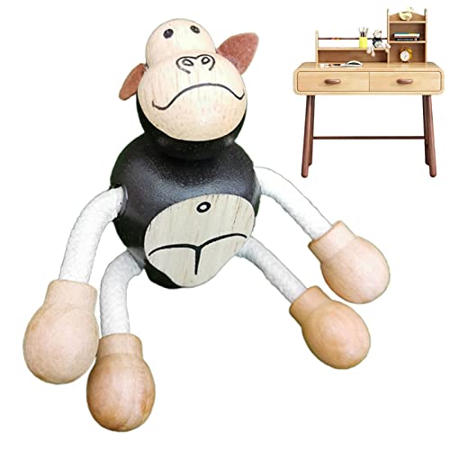 Macaco de brinquedo de madeira,Estátua de macaco animal de madeira dobrável | Estatueta Engraçada De