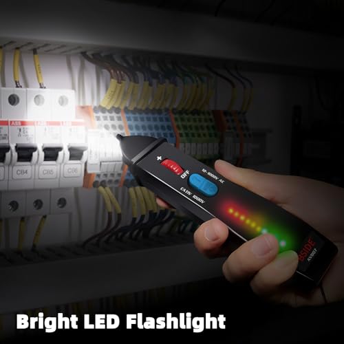 Image of BSIDE Upgraded Voltage Tester Pen, Auto /Manual Mode, Continuously Adjustable Sensitivity, 8 LED Indicators, Dual Range Non-Contact AC Electricity Detector Live Wire Check Breakpoint Locator