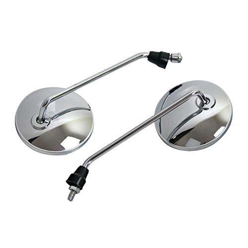 Retroviseur Moto Vue arrière de la Moto Miroir vélo électrique rétroviseur Miroir Miroir latéral cyclomoteur 8mm Rond Retro Moto