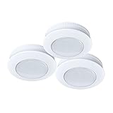 Ecolight Battery-Operated 3-Pack Tap Pucks - 30,000 Hours Lamp Life - White