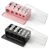 2 Stück 5-Loch-Kosmetik-Bleistiftspitzer 5 Hole Kajal Spitzer Makeup Sharpener