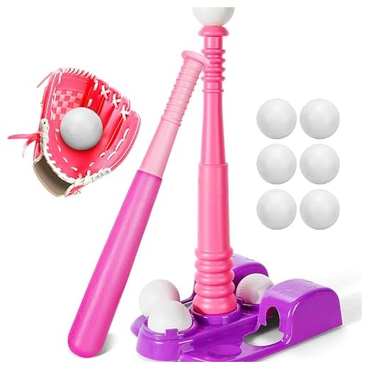 TOY Life Tball Set for Kids 3-5 T Ball Toddler Baseball Set Girls T Ball Sets for Kids 5-8 Tball Bat Tee Ball Sets for Kids 3-5 Tball Set for Toddlers 1-3 Outdoor Toddler Toys 6 T-Balls Glove