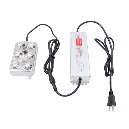 PROYONGOO DC48V 6 Head Ultrasonic Fogger, 6.61lbs/h 200W Mist Maker Indoor Fountains Accessories, Mini Fog Machine for Pond Garden Lawn Rockery Greenhouse Halloween Decoration