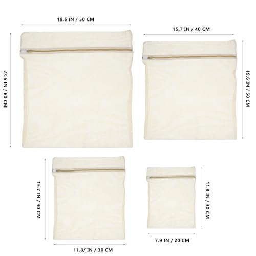 Bolsas de malla de algodón con cierre resistente iplusmile para proteger ropa delicada en lavado 3