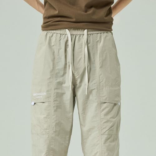 Men's Spring Summer Thin Nylon Loose Straight Versatile Workwear Casual Pants4