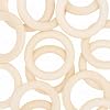 Mandala Crafts 50mm Wooden Macrame Rings Supplies – 50 Unfinished Natural Wood Circles for Jewelry Making #3