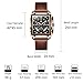 OLEVS Men's Rectangular Watches Black Dial Arabic Numerals Tank Watches for Men Brown Leather Band Fashion Sword Hands Multi-Function Quartz Watch Water Resistant Rose Gold Tone Men Watch with Date