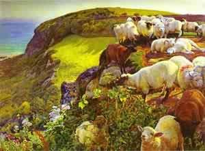 Peinture à l'huile de William Holman Hunt Our English Coasts 1852 reproduction tableau 20x24