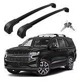 Roof Rack Cross Bars Compatible with Chevrolet Chevy Tahoe 2021-2026, GMC Yukon&Yukon XL, Chevrolet Suburban, Cadillac Escalade ESV, Aluminum 300 LBS Anti-Theft Lock Crossbar for Bike, Snowboard