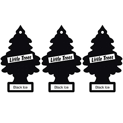 Little Trees Air Freshener Tree LTZ004 Black Ice Fragrance For Car Home Boat Caravan - Triple Pack