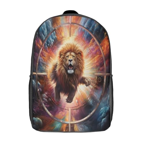 Sac à dos de voyage imprimé lion pour les sorties et l'école