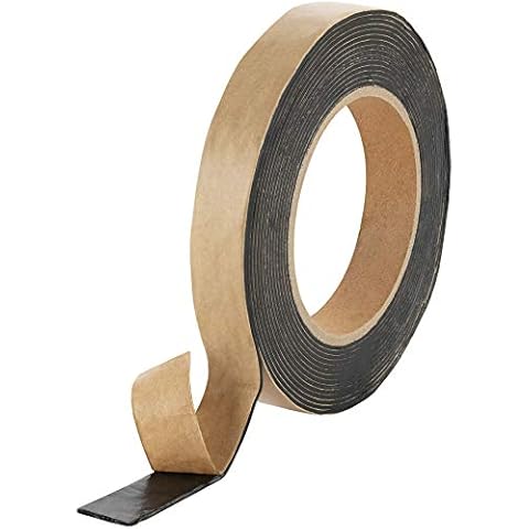 Poppstar doppelseitiges Butyl Klebeband (5m x 20mm x 1,6mm) Dichtband selbstklebend schwarz Cover
