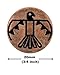 Bezelry 12 Pieces Aztec Thunderbird Metal Shank Buttons. 20mm (3/4 inch) (Antique Copper)