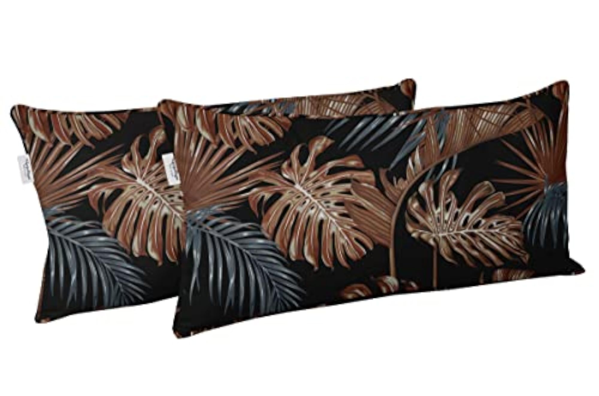 Indoor/Outdoor Polyester Lumbar Pillow Cover Set of 2
