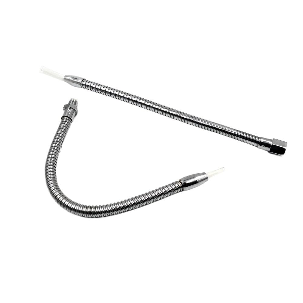 SBTRKT Flexibler Kühlmittelschlauch aus Metall for Wasser- und Ölkühlung mit Rundkopfdüse und einstellbarem Schalter for die Kühlung von CNC-Drehmaschinen(3/8 Male 500mm)