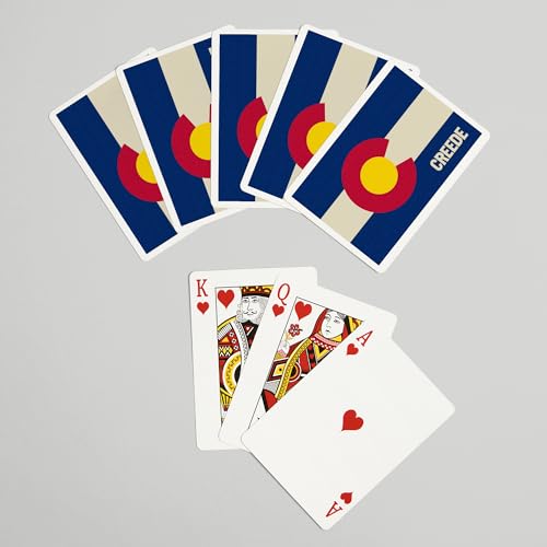Baraja de cartas Póker Creede Colorado State Flag miniatura 7