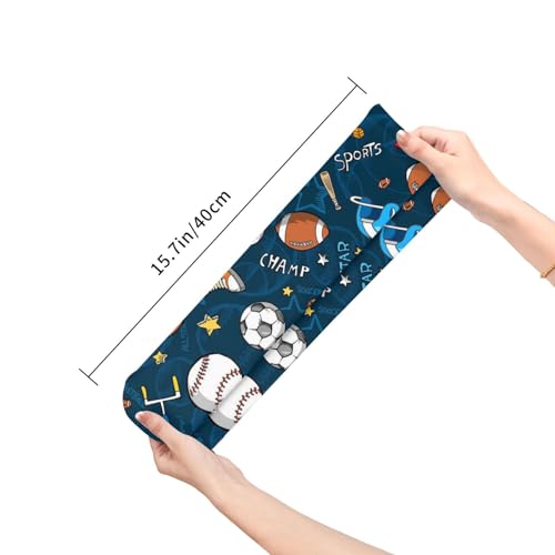 Evius Blijf stijlvol en comfortabel met sporthonkbalwedstrijdsokken voor mannen en vrouwen - de perfecte casual compressiesokken voor halverwege de kuit met trendy modieuze print tot halverwege de - Afbeelding 8