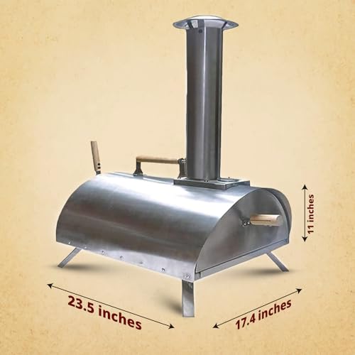 Image of Pellethead Portable Wood-Fired Pizza Oven Kit, 800F, 13 inch Stone