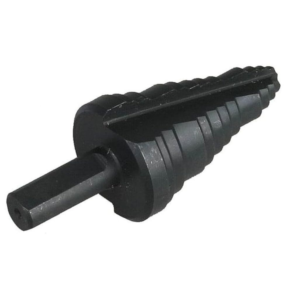 Step Drill Bit, Hss, 10 Sizes, 1/4-1-3/8 In