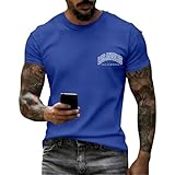 Camiseta Informal de Manga Corta con diseño gráfico de Nombres urbanos para Uso Diario cómodo y versátil (Blue, S) c46