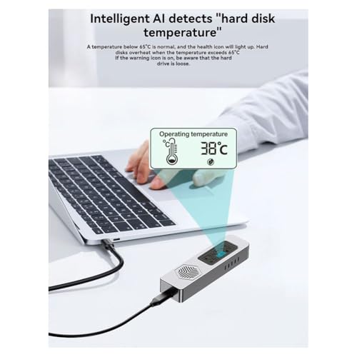Case para disco M.2 NVME SSD con detección de salud digital miniatura 3