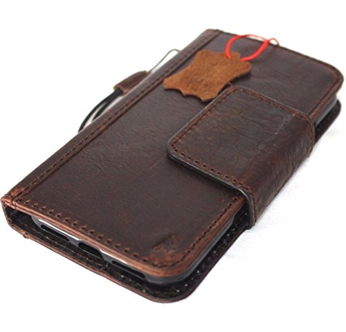 Genuine Vintage Leather Case For Iphone X Book Wallet Handmade Thin Cover S Luxury Oiled Cards Slots Magnetic Slim Vintage Daviscase #TOP4