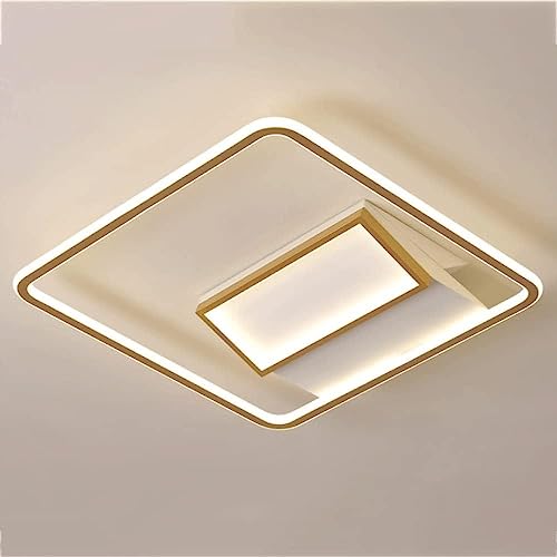 Plafonnier LED moderne or pour illuminer votre salle à manger