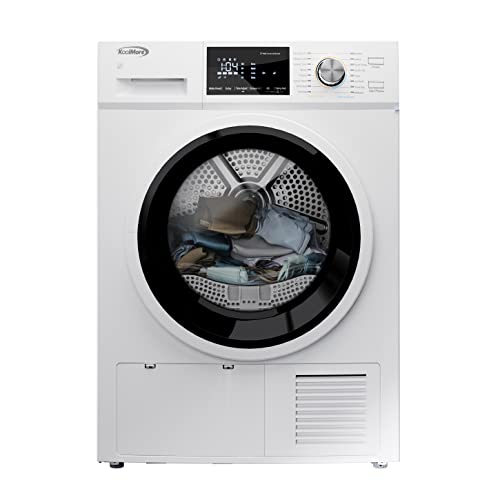 Image of KoolMore 24 inch Electric Ventless Heat Pump Dryer, 4.4 Cu. Ft., For Small Home or Apartment, Stackable Unit, Wrinkle Prevention with Sensor Dry Technology, 16 Drying Cycles [White] [240V] (FLD-5CWHP)