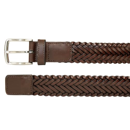 Image of Nautica Men's Casual Leather Belt | Everyday | Classic | Pants | Jeans | Khakis | Chinos | Metal Buckle