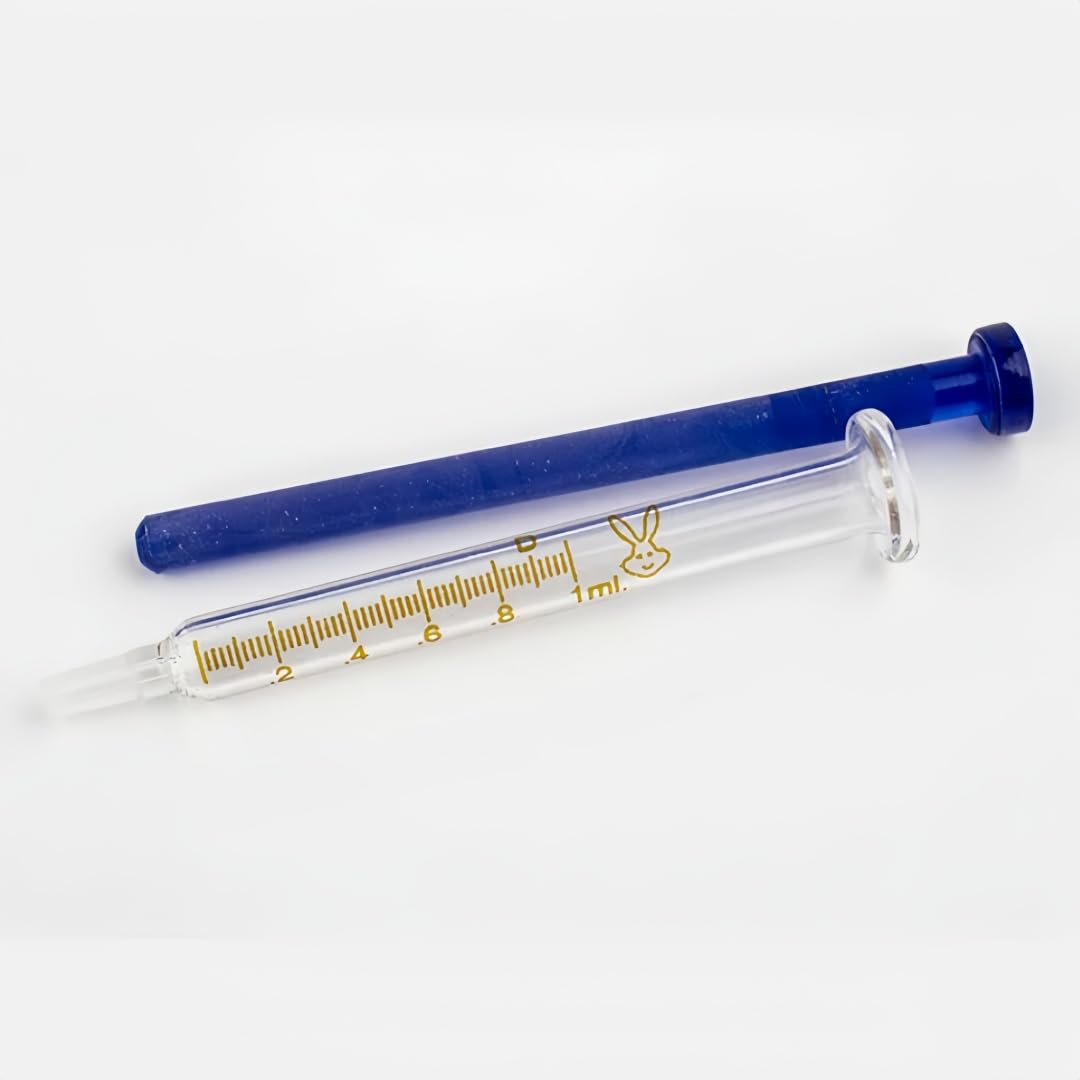 Skalowana Szklana Strzykawka 1ml Luer Slip Lab Injektor Pipeta-50Pcs