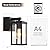 JOKAONOTL Dusk to Dawn Porch Lights with GFCI Outlets Waterproof Outdoor Wall Lights Exterior Lighting Fixtures Modern Outside Lights Wall Mount for House Patio Garage,Black,11.8''H, 2 PC
